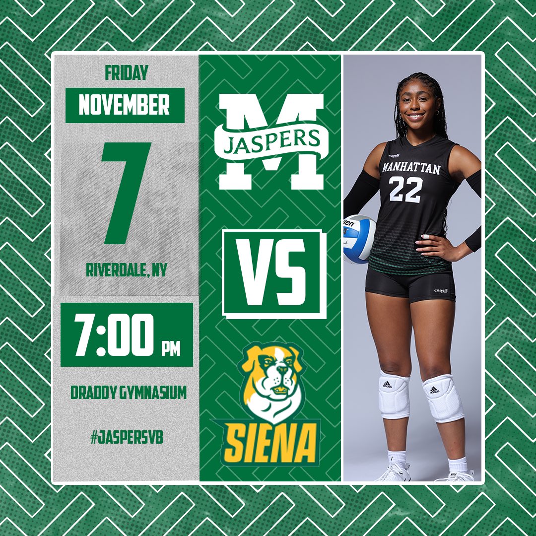 JaspersVB's tweet photo. 2οΈβ£ More Weekends in Draddy, Letβs Get It Started πΏ
π: Siena
π: Draddy Gymnasium
π: 7 PM
πΊ: https://t.co/jvowstyZ1l
π: https://t.co/kSaGnj5rcb
#GoJaspers | #JaspersVB π’βͺοΈ https://t.co/T4SvV4EZDw