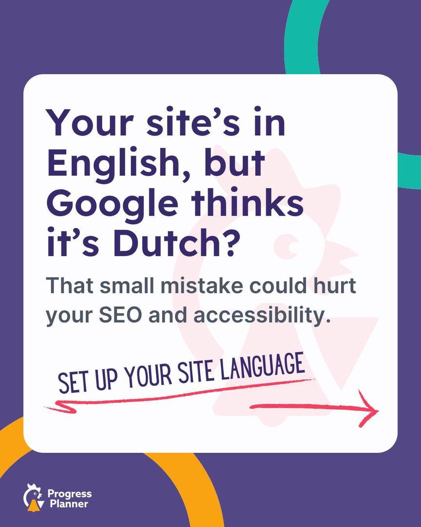 MyProgressPlan's tweet image. Your site’s in English, but Google thinks it’s Dutch?

That’s an SEO nightmare waiting to happen.

Check your settings today. 👀

#SEO #Accessibility #ProgressPlanner instagr.am/p/DQwfPhMEUrY/