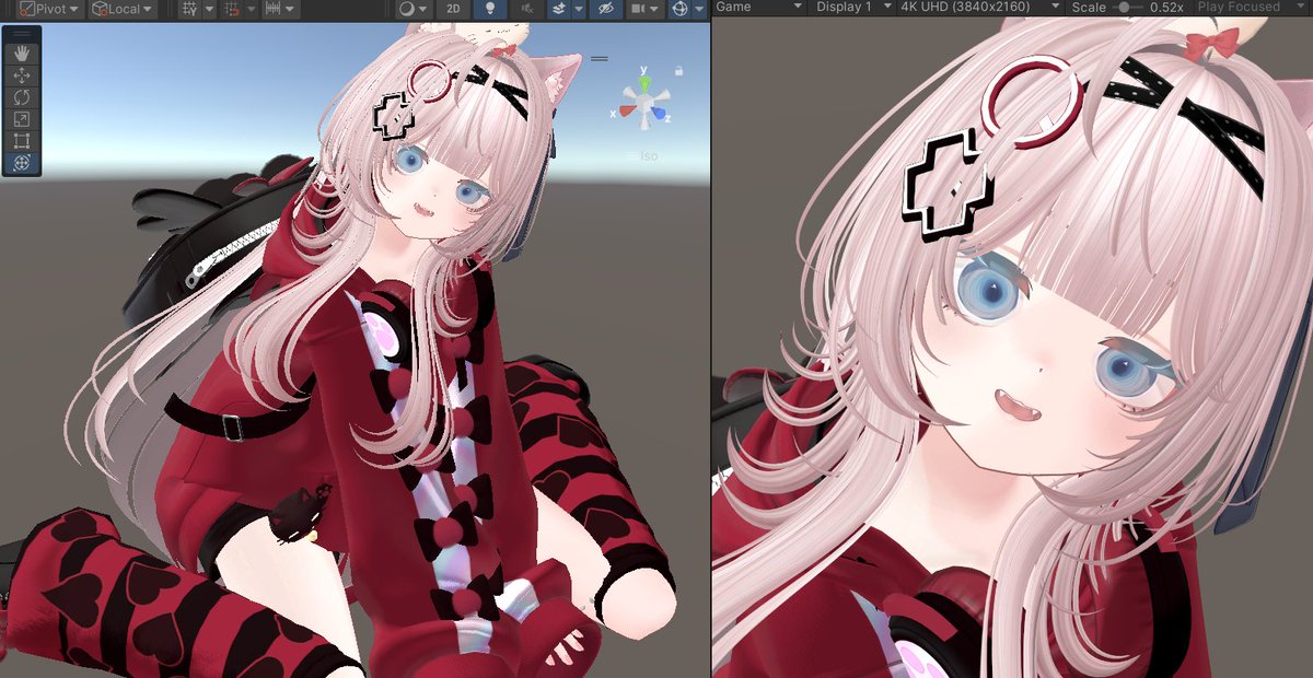 リナシータちゃん改変！
ジト目可愛いねー！！
#Rinasciita3D #blurring_VRC