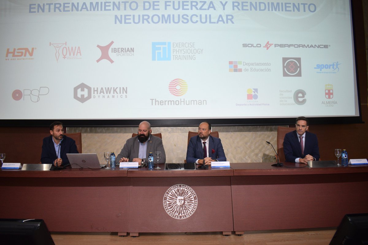 💪 El secretario general de Universidades, Ramón Herrera, participa en la inauguración del IV Congreso Internacional sobre Optimización del Entrenamiento de Fuerza y Rendimiento Neuromuscular en la #UAL, donde ha destacado el papel de la REF en la transferencia de conocimiento.