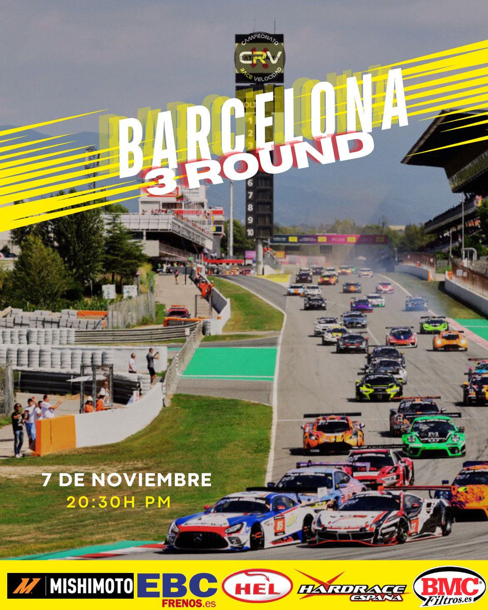 🔥 🔥 🔥
🟡 CAMPEONATO RACE💣 
└⚫️ 3 ROUND🎮
       └🟡 WE MAKE EXCITAMENT🏁
             └⚫️ BARCELONA🏖 

20:30📺 twitch.tv/valientino91
21:30📺 twitch.tv/YECASter 

#simracing #crv #campeonatorace #gocrv #wearecrv #gt7