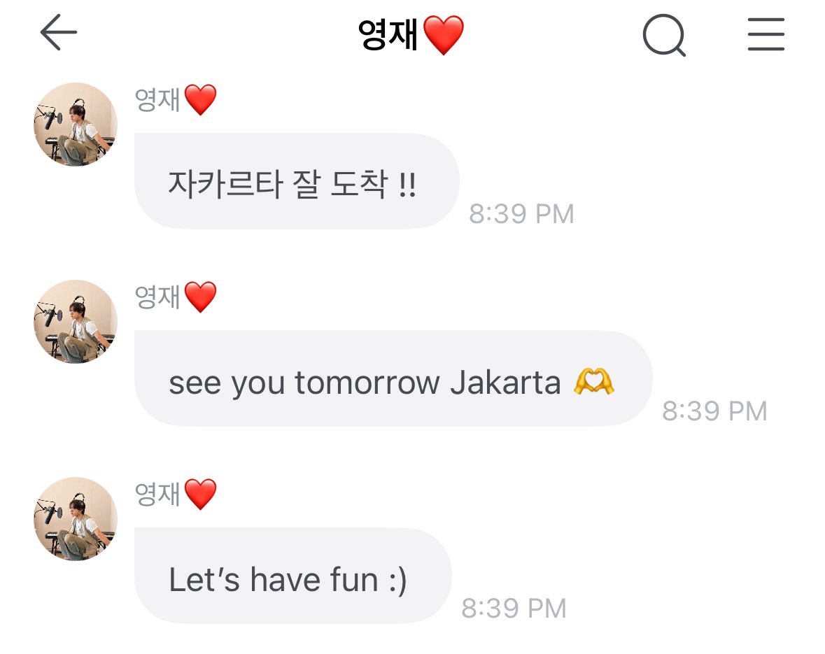have fun tomorrow at <the blaze>, jakarta!

🦄 i arrived in jakarta safely !!
🦄 see you tomorrow jakarta 🫶
🦄 let’s have fun :)