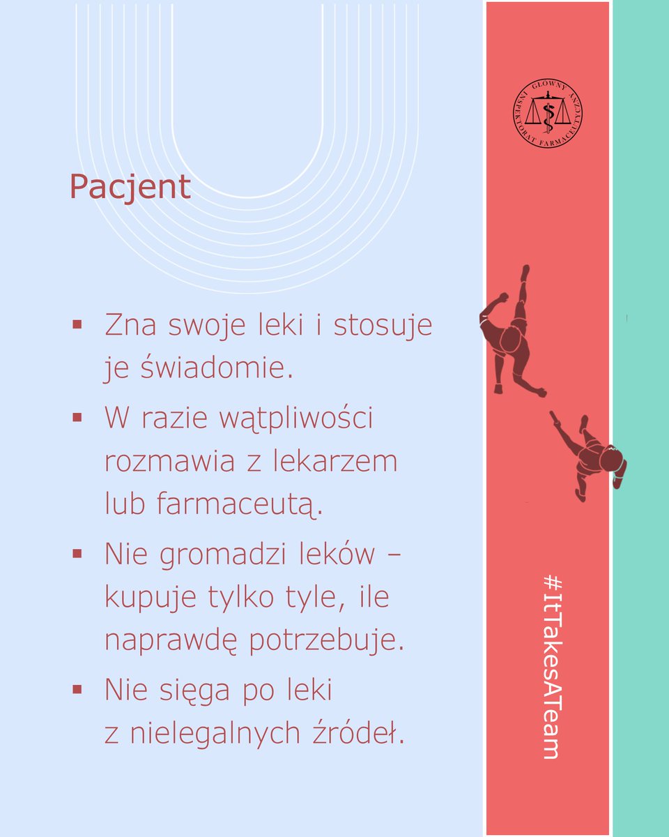 Pacjenci również mogą pomóc zapobiegać brakom leków poprzez sięganie po sprawdzone źródła informacji o leku, zwiększanie swoich kompetencji zdrowotnych i stosowanie się do zaleceń lekarza lub farmaceuty. #ItTakesATeam