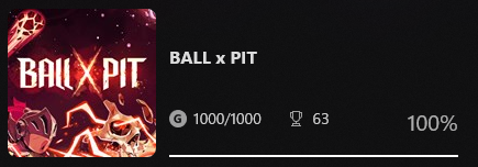 loki0801's tweet photo. BALL x PIT 実績コンプした～
久々の実績コンプ
#Xbox #XboxGamePass https://t.co/Ac5SVHFEz2