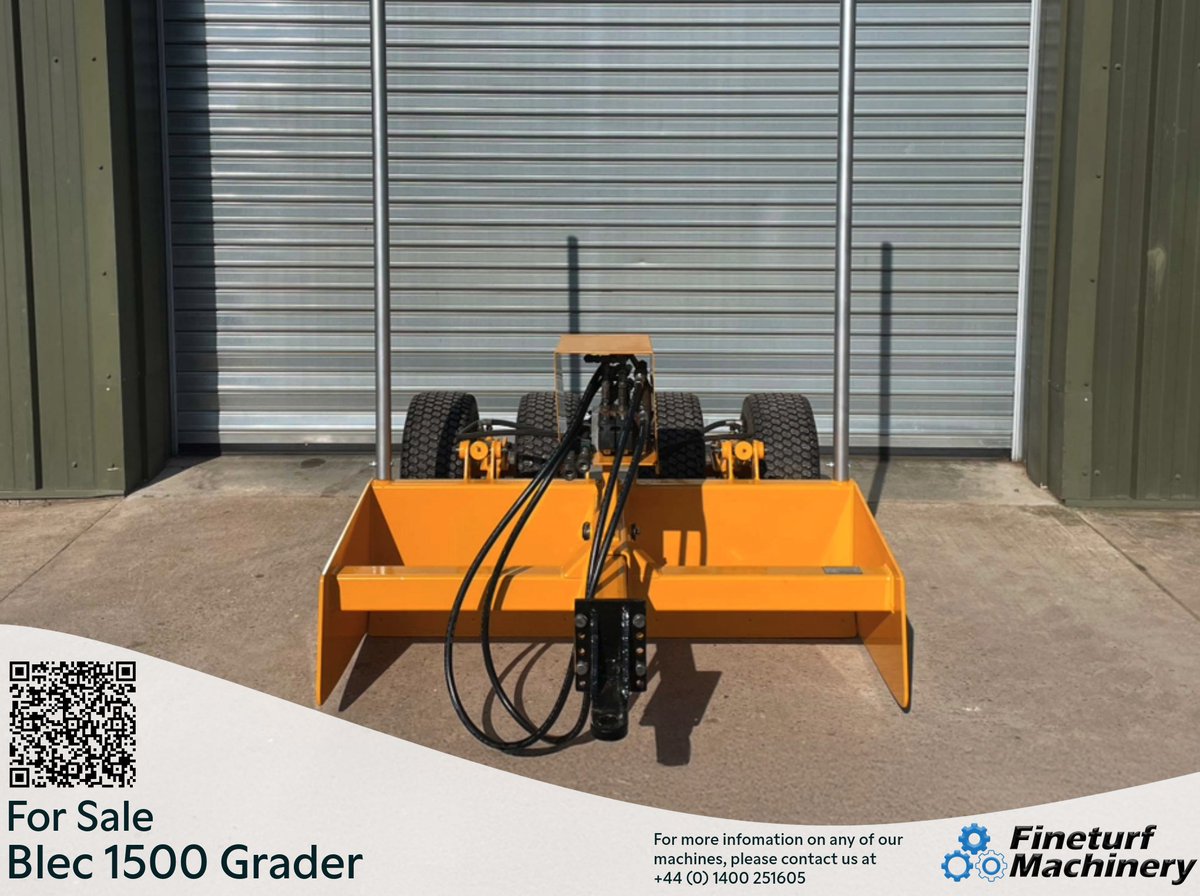 FTMachinery's tweet image. For Sale: Blec 1500 Grader           

Learn more about this machine: fine-turf.co.uk/groundcare-mac………     

For more information contact us at +44 (0)1400 251605 #Blec #Forsale