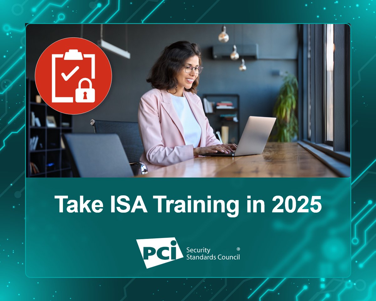 PCISSC's tweet image. Strengthen your organization’s #PCIDSS compliance from within.

The Internal Security Assessor (ISA) Program trains you to perform internal assessments, identify risks, and enhance payment data security.

🔗 Learn more: brnw.ch/21wXi9K