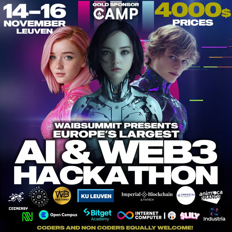 icphub_PT's tweet photo. 🚨 WAIB x ICP Belgium Hackathon Incoming 🇧🇪💥

Get ready for the most mind-bending builder weekend in Central Europe.

Join @waibsummit for a high-energy AI x Web3 hackathon with a dedicated https://t.co/Qwgi2pR1qY track to build apps just by chatting. No code needed!

🗓️ Nov 14–16 📍 KU Leuven 💰 $4K in prizes 🍻 Beer, bytes & builders

🔗 https://t.co/cGkxFEsfmO