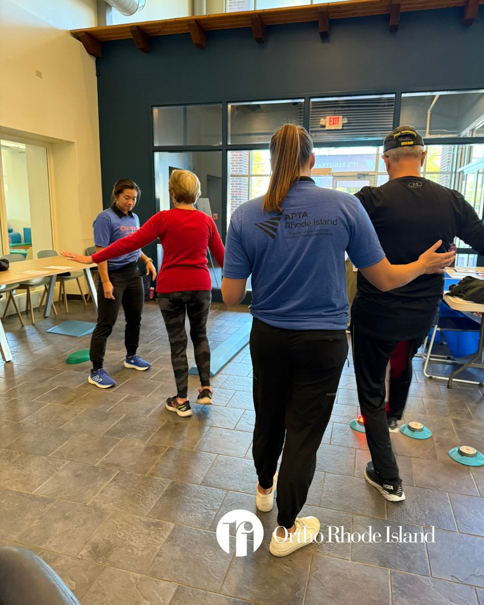 The Ortho RI Physical Therapy team recently visited YMCAs with the RI APTA to provide balance screenings, fall prevention tips, and local resources. A great day supporting safer movement and reducing fall risks.
