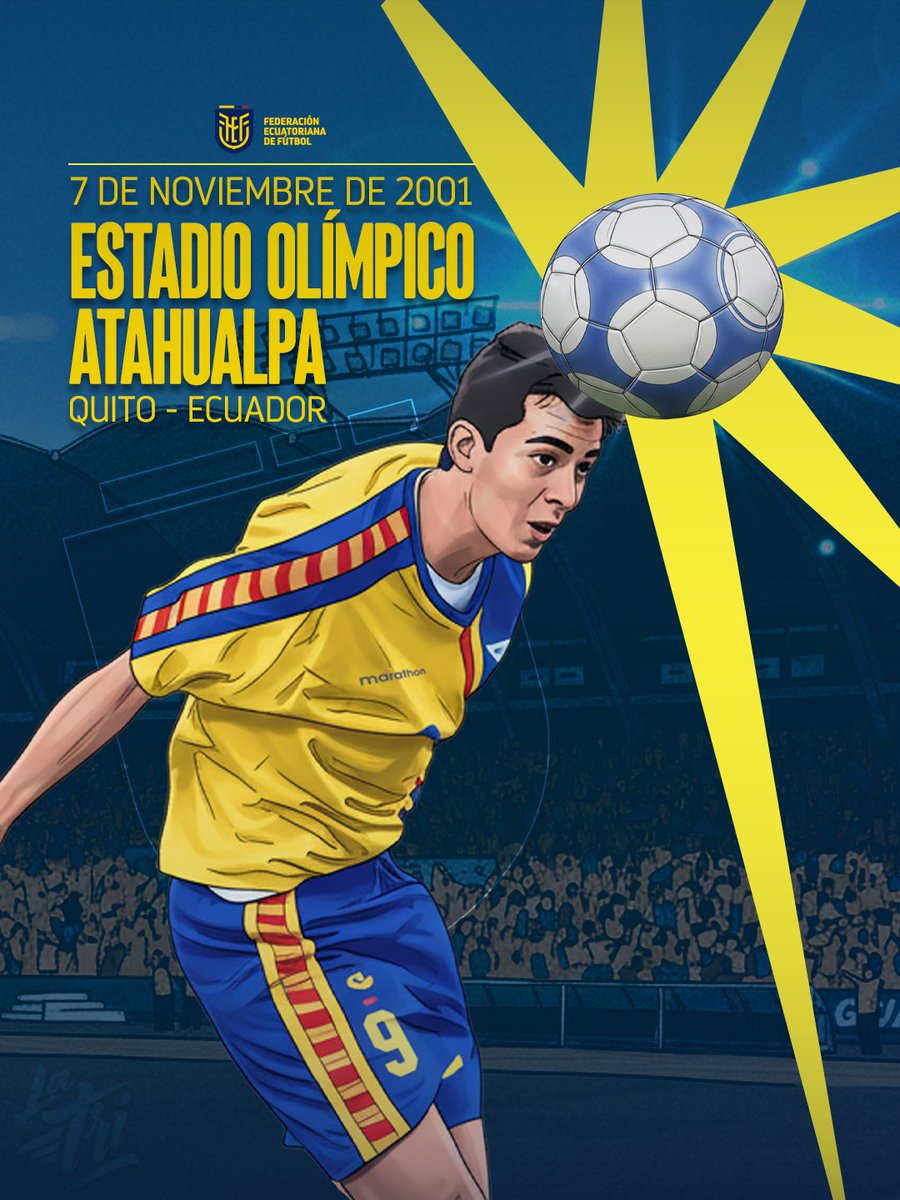 Un día como hoy, Ecuador escribió su nombre en la historia. Un día como hoy pero en el 2001, logramos nuestra primera clasificación al Mundial. 

Orgullo eterno. 🇪🇨⚽