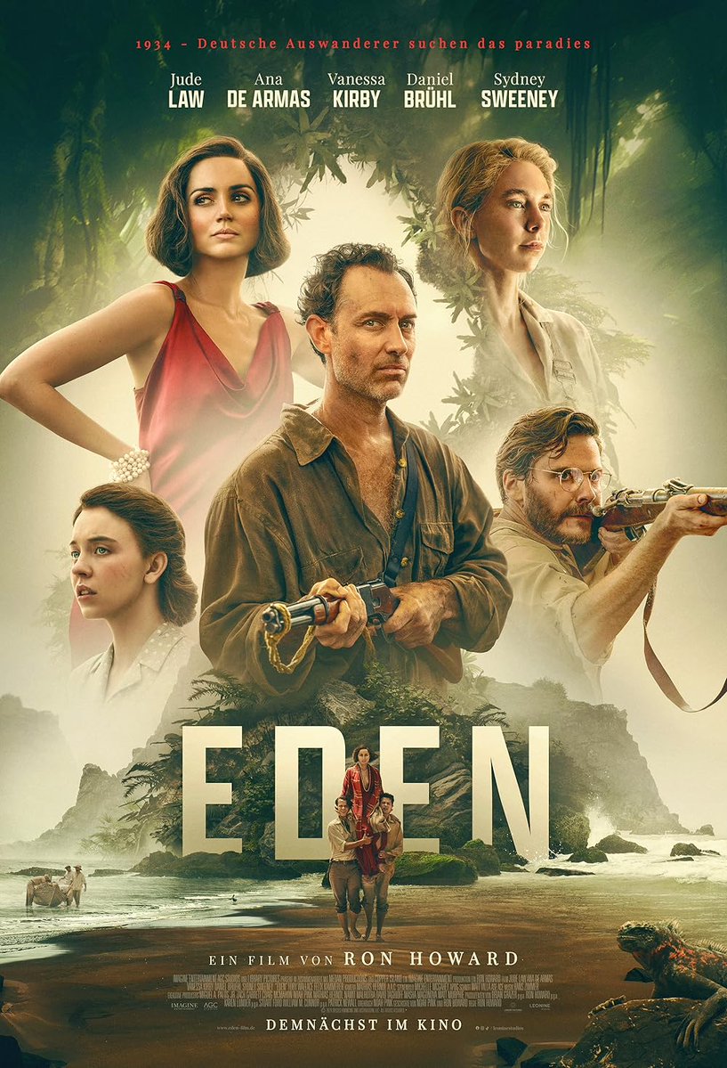 ModhejiA's tweet image. Eden (2024 film)

درام آمریکایی بقا/ ترکیب هانس زیمر، ران هاوارد، جود لا، آنا د آرماس، سیدنی سوئینی/ بر اساس داستان واقعی چند مهاجر اروپایی در جزیره منزوی فلوریانا می‌روند/ ملودرامی سیاسی و نمادین از بهشت عدن به روایت خرده برژوا/ رتبه متوسط منتقدین/ خوش ریتم، با حوصله ببینید