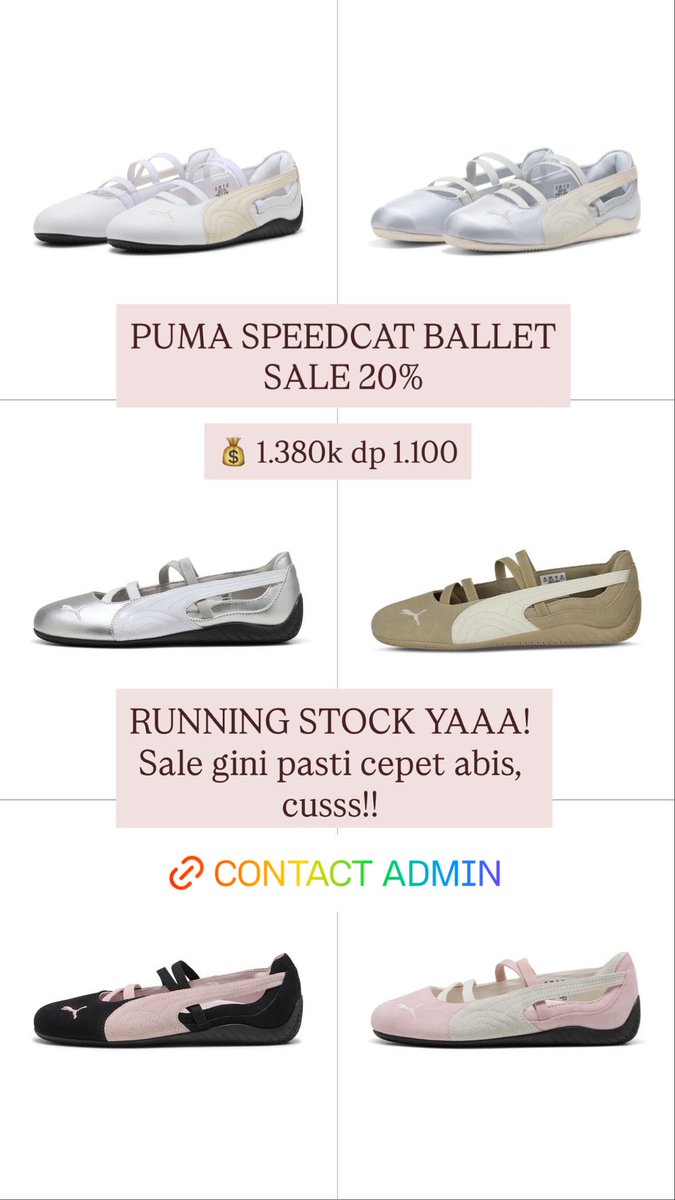 titipdibela's tweet photo. PO JASTIP KOREA
PUMA SPEEDCAT BALLET SALE
Harga tertera di gambar🫶🏼
For order contact https://t.co/W018qRBLqc
Follow ig https://t.co/f7XkeiUEJh 

-t wts wanttosell puma speedcatballet sale https://t.co/1uhs9XtwCf