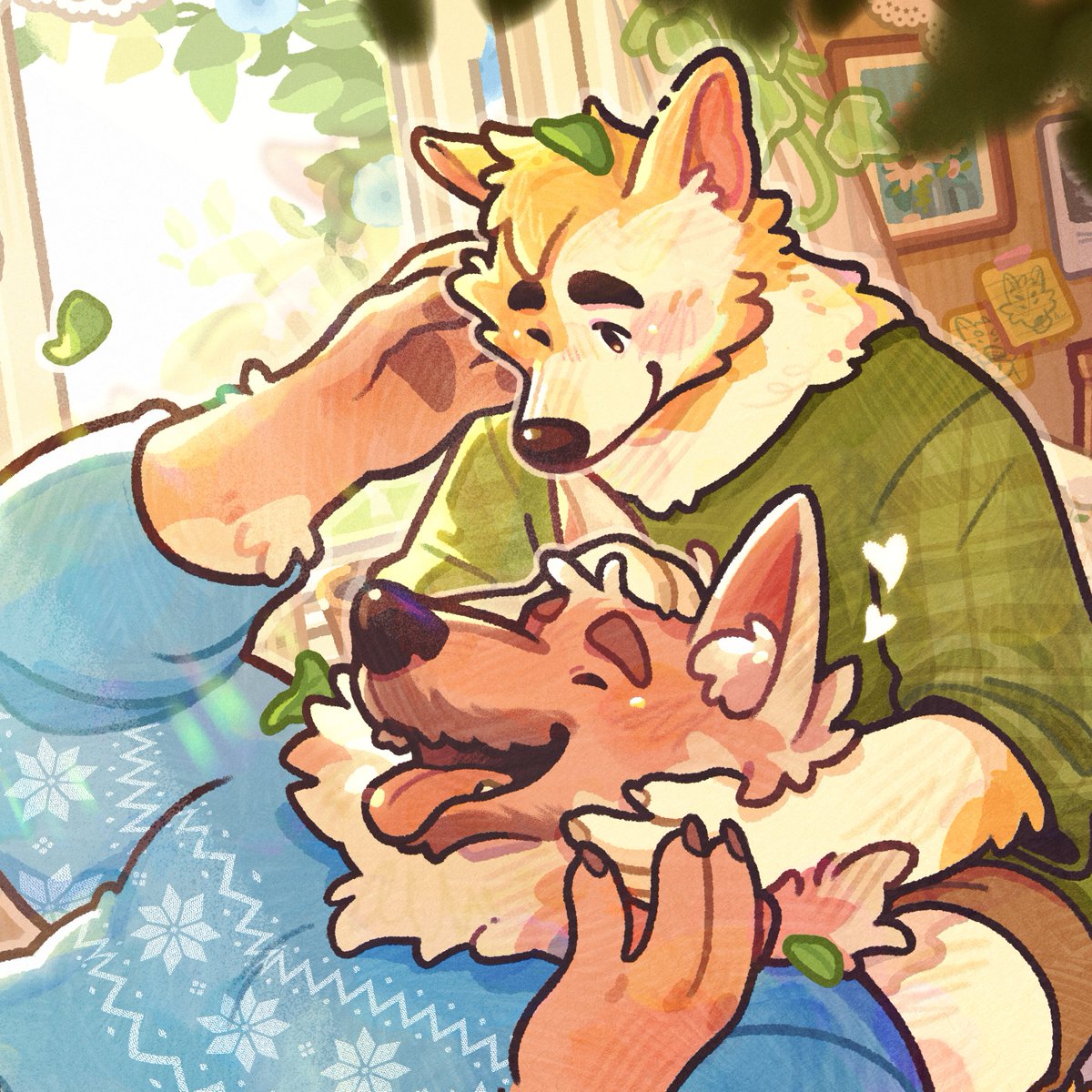 Big boys want headpats too..