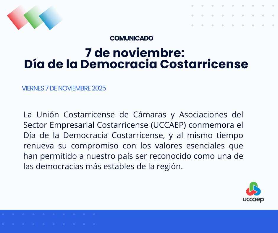 🇨🇷 En el Día de la Democracia Costarricense
•UCCAEP reafirma su compromiso con la democracia.
•La democracia es un pilar fundamental de la competitividad nacional
Ver comunicado completo: 
heyzine.com/flip-book/5c77…