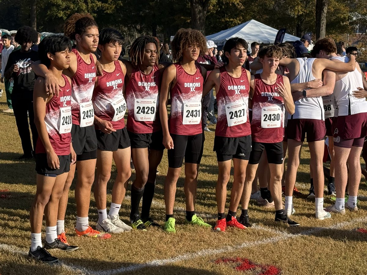 WRHSAthletics25's tweet image. Demons in the GHSA AAAA XC State Championship in Carrollton,GA! Let’s go Demons‼️