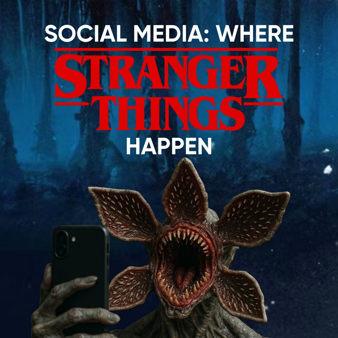 Social media’s a strange place 👀 

Trends shift fast - we help you keep up (and stand out).

📩 hello@socialland.co.uk

#SocialLand #StrangerThings