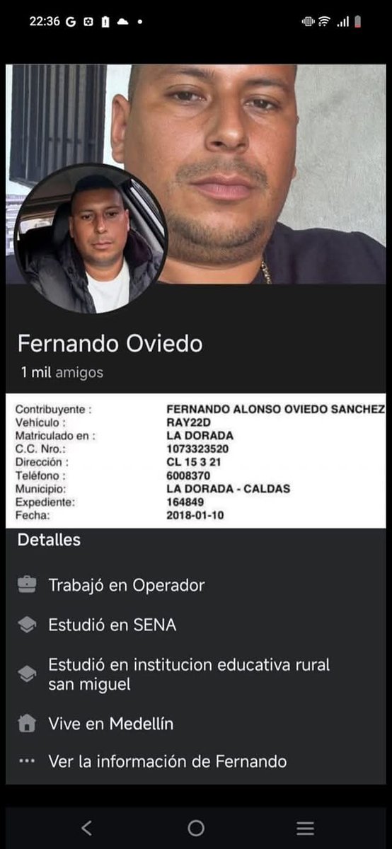 veganitas's tweet photo. La Gobernación de Antioquia ofrece 50 millones de recompensa para quien suministre información exacta de este hpta.  Fernando Alonso Oviedo Sánchez  Fernando Oviedo. Tiene un vehículo de placa RAY22D y cédula 1073323520.   Asesino de perritos https://t.co/J8YqQDbHYn