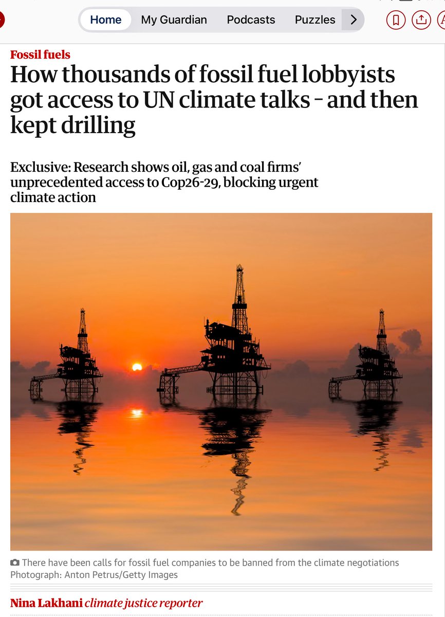 JillBelch's tweet image. Seriously, what?
Ban these folk from our COPs.
&amp;gt;5,000 #FossilFuel lobbyists were given access to UN climate summits over the past 4y, a period marked by a rise in catastrophic extreme weather, inadequate climate action &amp;amp; record oil &amp;amp; gas expansion.