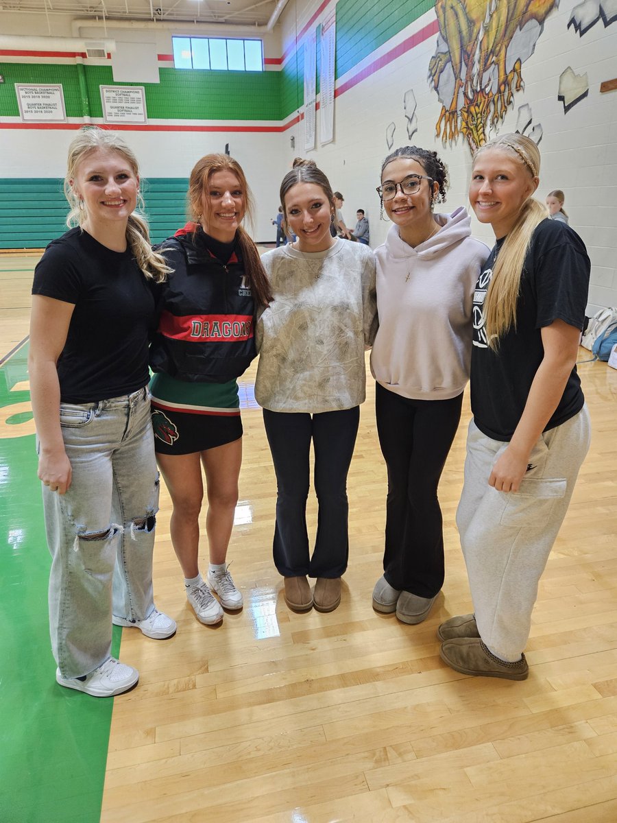 Dragon post season recognition.  Tatum Moss Unan. 1st Team All Conf and Unan. 1st Team All Dist. Myia Dillman 1st Team All Dist./2nd Team All Conf. Bailey Coman 2nd Team All Conf/HM All Dist. Myla Flinn 2nd Team All Dist/HM All Conf. Camryn Atha 2nd Team All Dist.