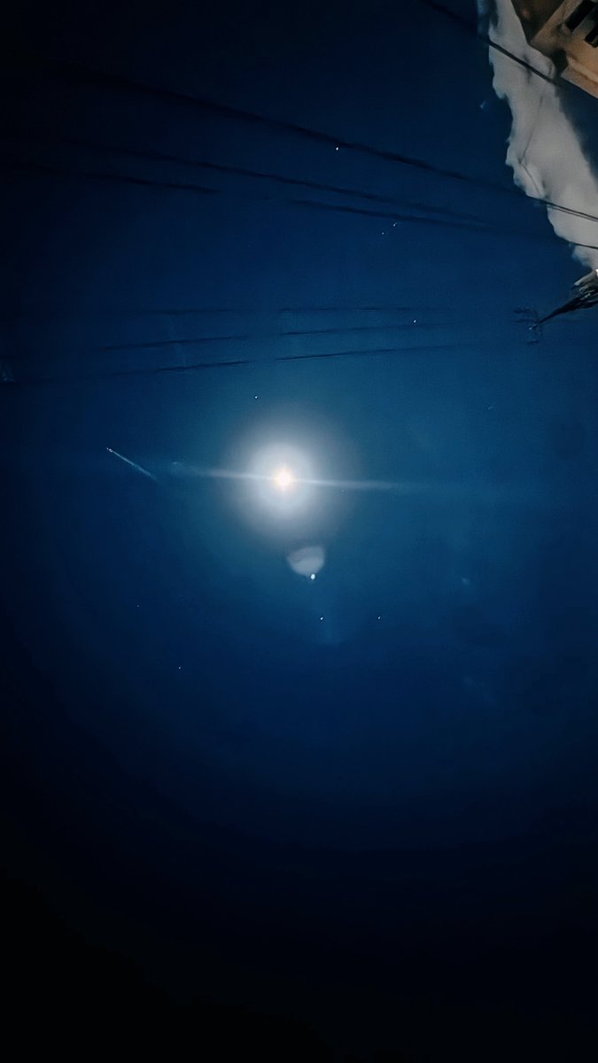 失敗した〜と思ったら流れ星みたいなの写ってる💫