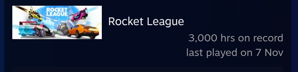 3000 hours of my life officially spent playing rocket league 😯