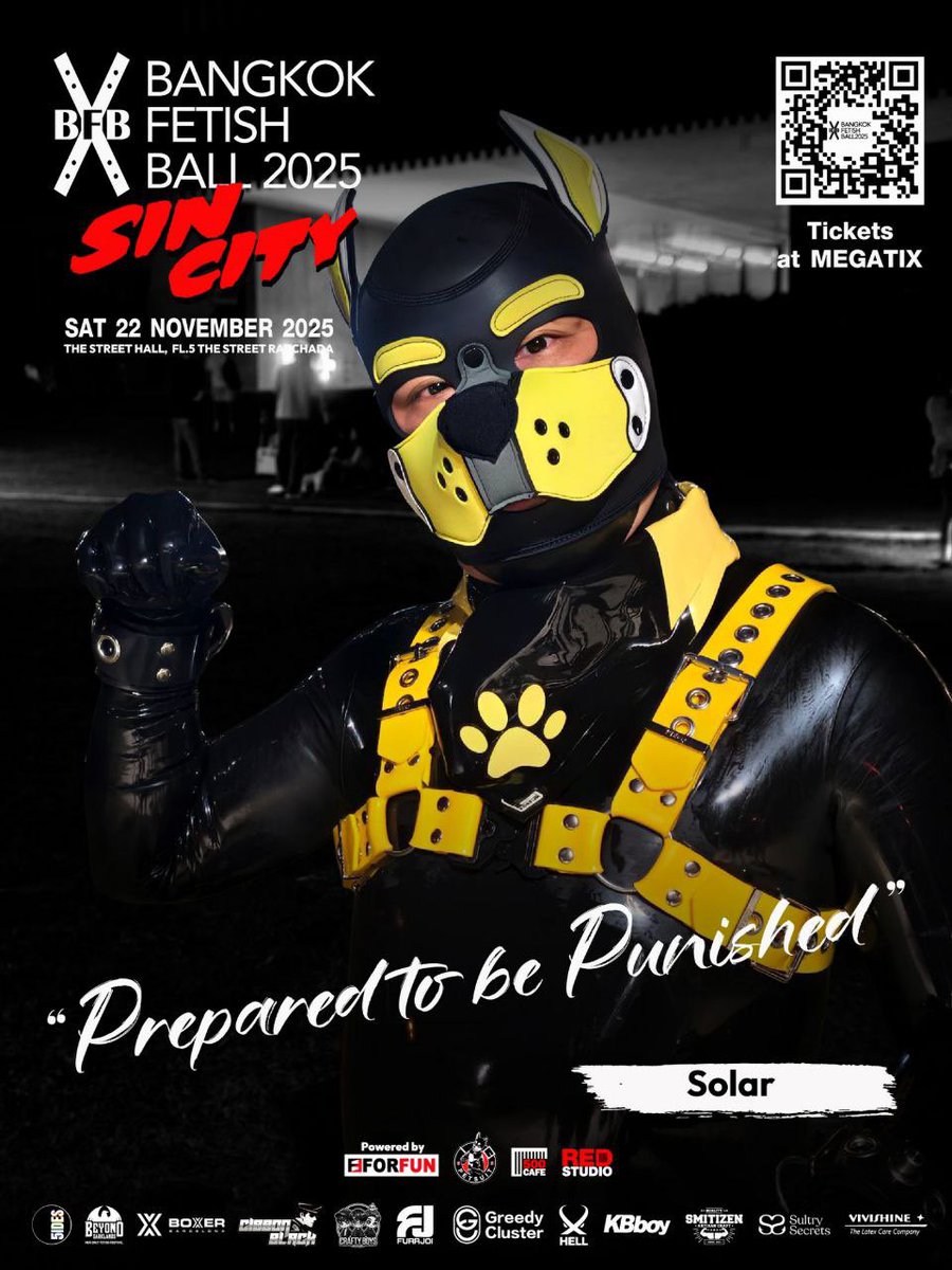 “Prepared to be Punished”

See you at Bangkok Fetish Ball 2025

Get Your Tickets on <a href="/bkkfetishball/">BANGKOK FETISH BALL</a> 
forfun.store/bkkfetishball

#sincity #bkkfetishball #bkkfetishball2025 #bangkokfetishball #bangkokfetishball2025 #forfunbangkok #fetishbdsmbangkok #fetishbdsmasia

📸 <a href="/LoBakGouHK/">蘿蔔糕</a>