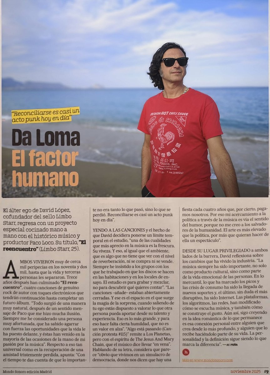 Entrevista en <a href="/mondo_sonoro/">Mondo Sonoro</a> noviembre. 🖊️ JC Peña 📸 Carmen S. Ulla