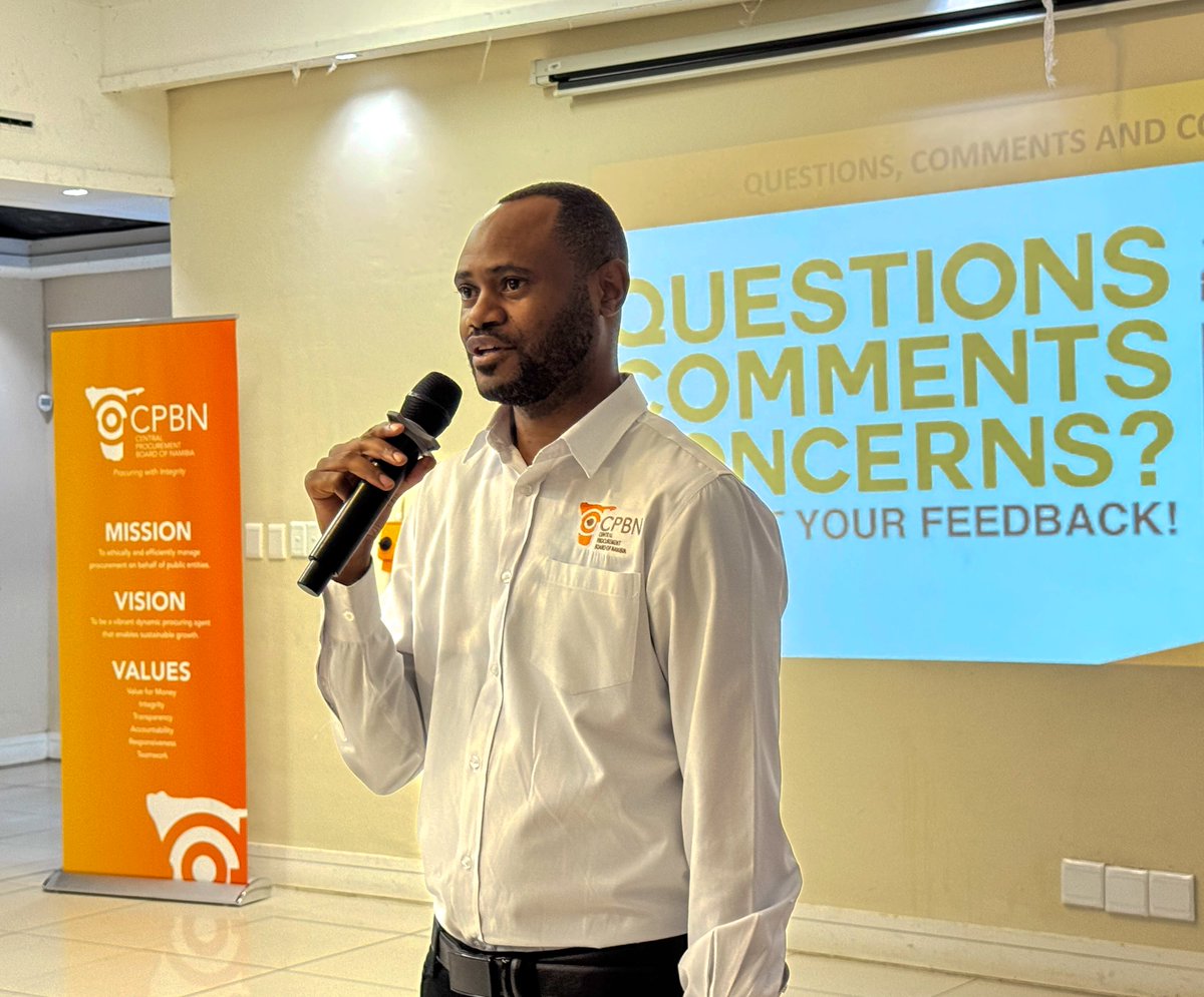 CPBNamibia's tweet image. CPBN Pre-Qualification Outreach Reaches Keetmanshoop!

Local contractors engaged in a successful session on new bidding requirements and processes.

Next stop Otjiwarongo | 17 Nov 2025 | 09:00

#CPBN #PreQualification #CapacityBuilding #ConstructionIndustry