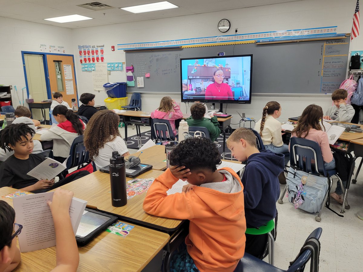 Miss McCoy's 4th grade is reading along with Mrs. King, "Gooseberry Park" #oneschoolonebook