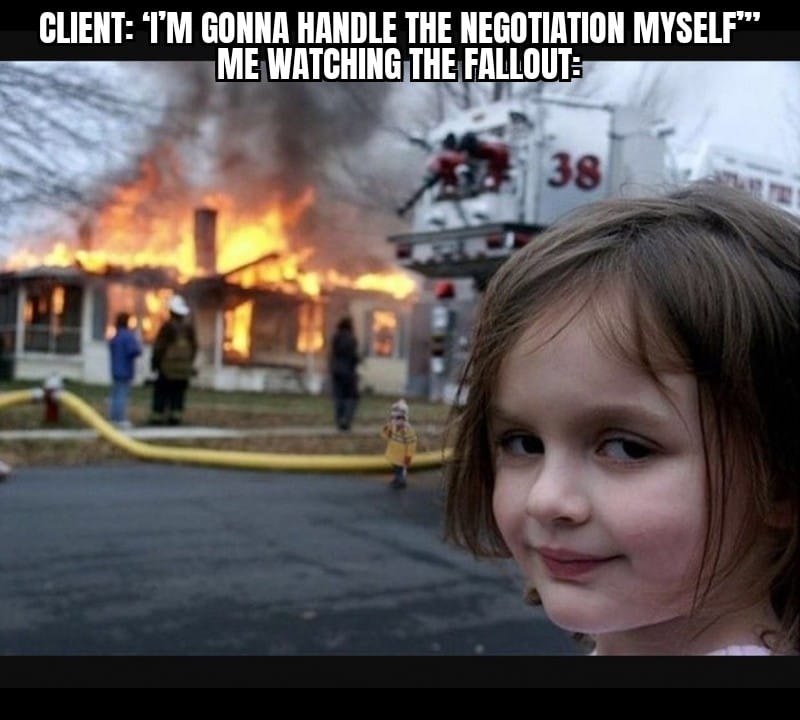 lpnlolz's tweet image. “I’ll handle it myself”... famous last words of every contract disaster.
Negotiation turned litigation in record time.
You love to see it… professionally.

#ClientChoices #NegotiationGoneWrong #LegalFallout