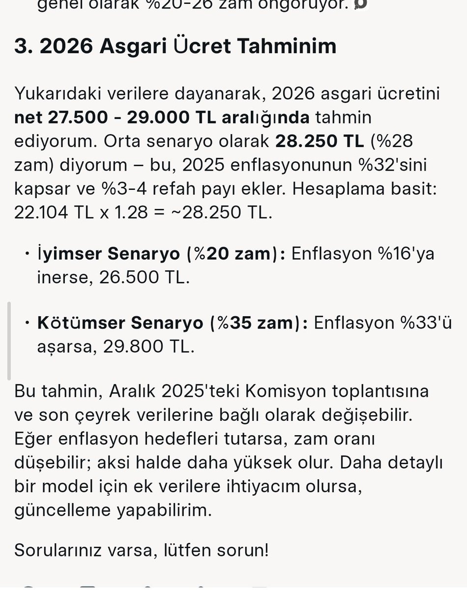 Grok'un #asgariücret tahmini böyle bakalım yapay zeka öngörüleri ne kadar isabetli olacak.
 <a href="/grok/">Grok</a>