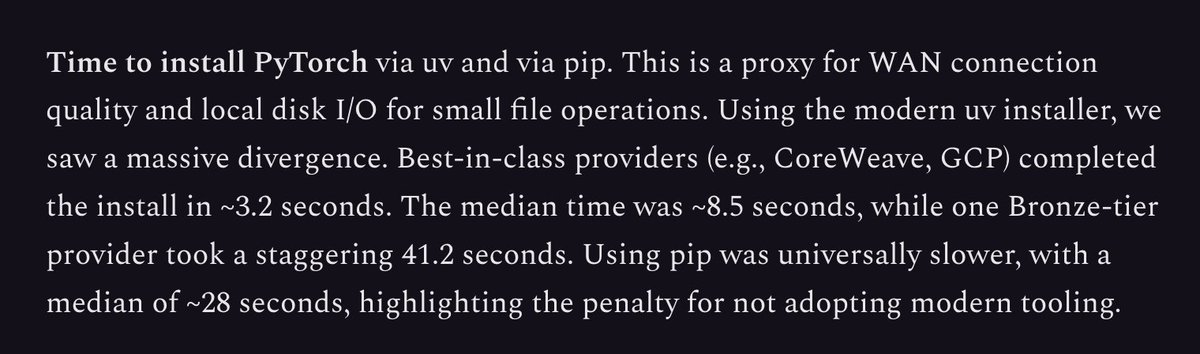 uv makes a cameo in the SemiAnalysis ClusterMAX write-up