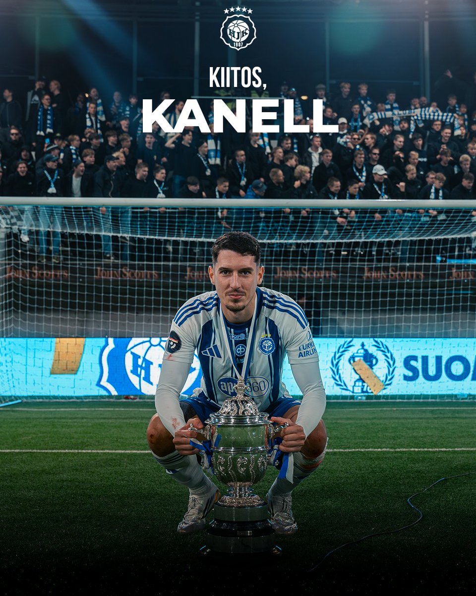 hjkhelsinki's tweet image. 𝙆𝙞𝙞𝙩𝙤𝙨, 𝙆𝙖𝙣𝙚𝙡𝙡

Georgios Kanellopoulosin sopimus päättyy tähän kauteen.
📰 hjk.fi/artikkelit/mie…

Kanellopoulos voitti Klubissa yhden Suomen mestaruuden, Suomen Cupin ja pelasi Konferenssiliigaa sekä lohko- että liigavaiheessa kausina 2023–2024.

Kiitos menneistä…