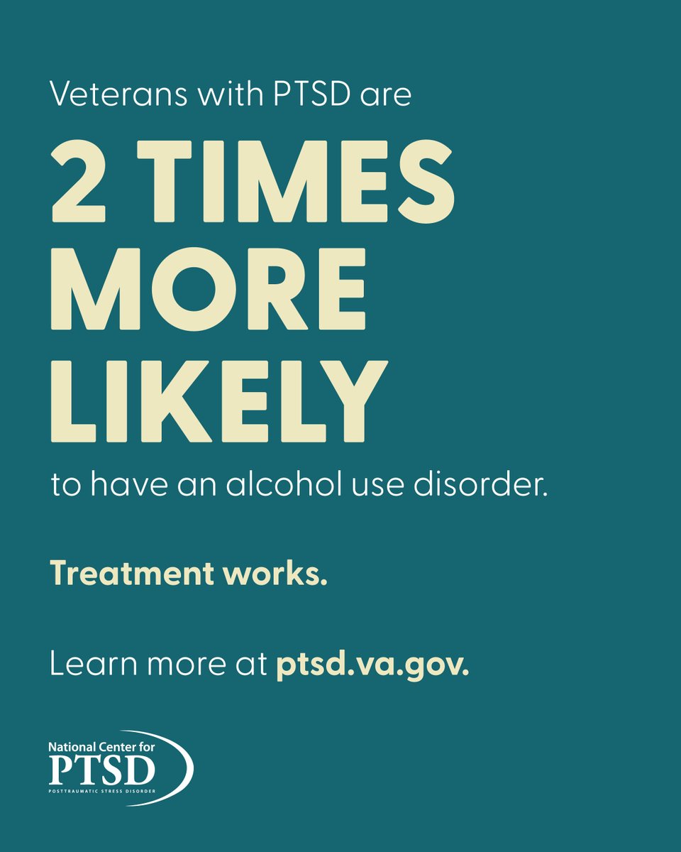 VA_PTSD_Info's tweet image. Research shows that treating PTSD and substance use at the same time works to treat both conditions. Find more information on PTSD and SUD: ptsd.va.gov/understand/rel…

#PTSD #SUD #PTSDsymptoms #PTSDtreatment #PTSDTreatmentWorks