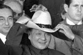 AngelicaOung's tweet image. Deng wore the Cowboy Hat so that Xi wouldn’t have to wear the MAGA hat.