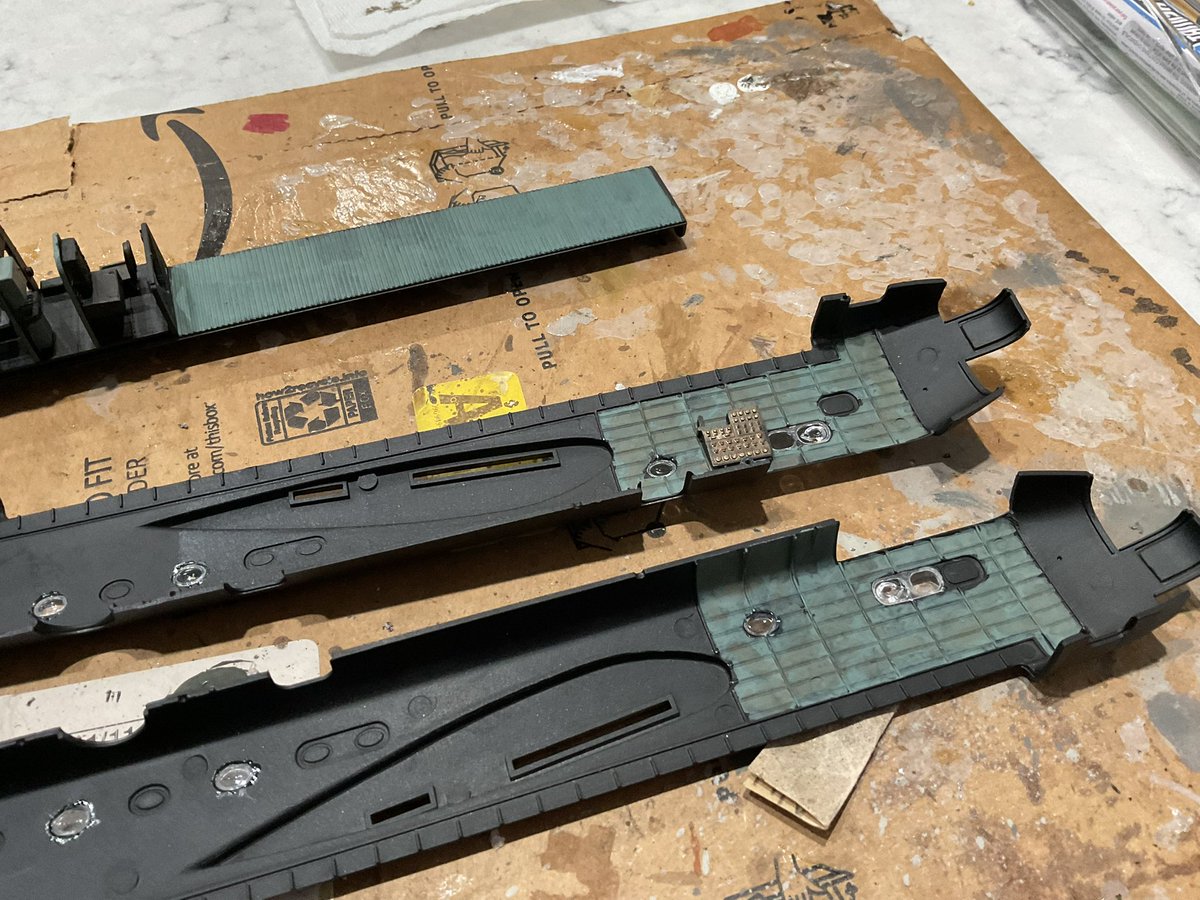 Rather chuffed at the light application of an engine wash on interior to take away the newness.