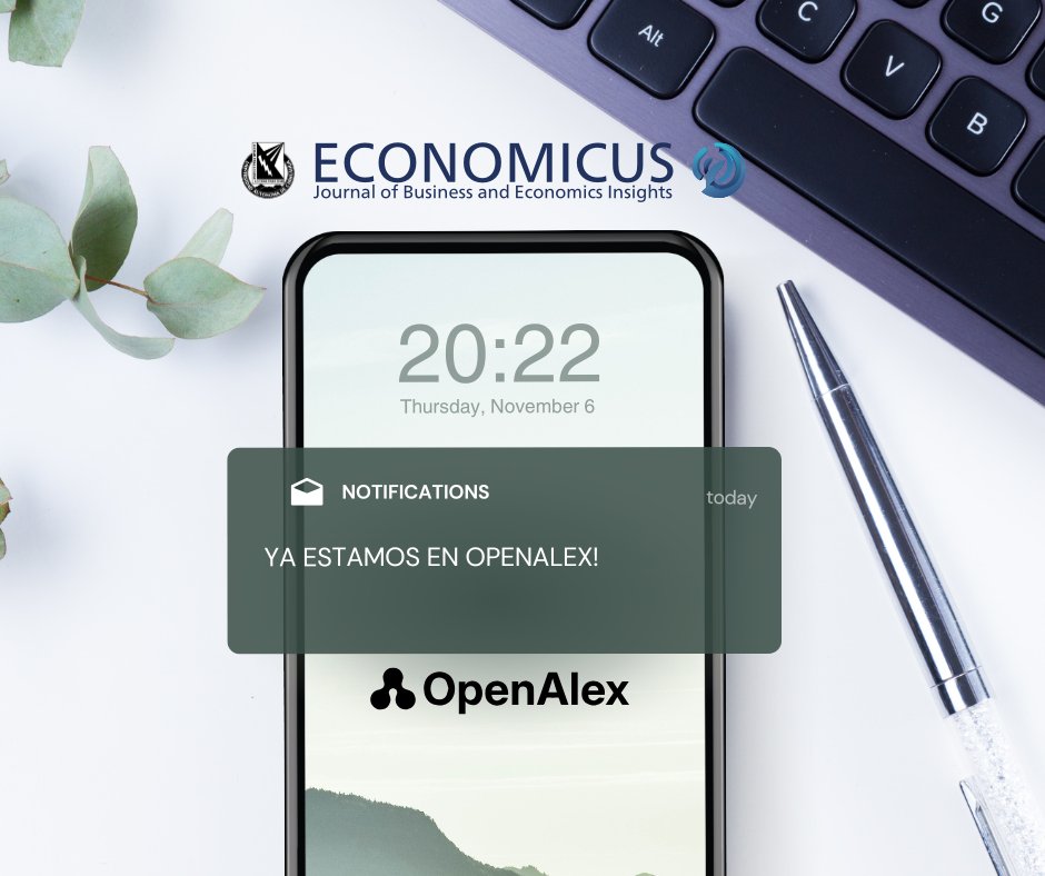 EconomicusJBEI's tweet image. ¡Notificación importante! 📲
ECONOMICUS ahora forma parte de OpenAlex, la red global de conocimiento abierto 🌐
Seguimos avanzando hacia una ciencia más accesible y colaborativa.
#OpenAccess #OpenAlex #ECONOMICUS
