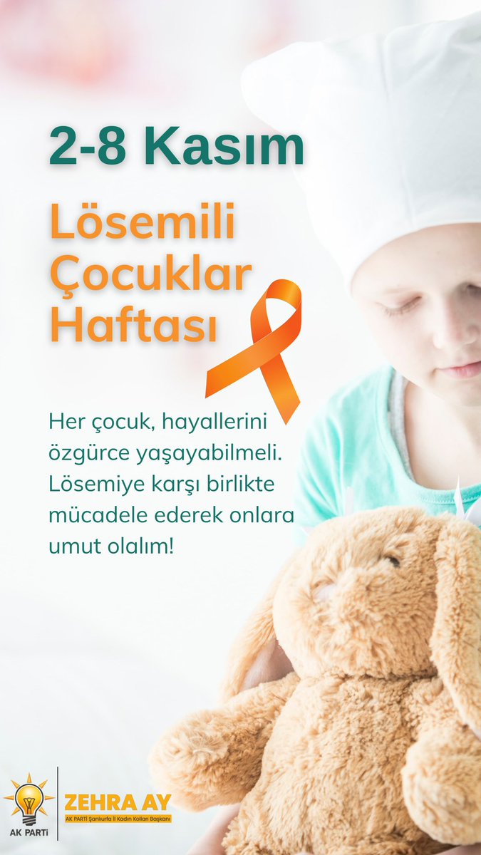 Löseminin değil, umudun kazandığı bir dünya için; küçük kahramanlarımızın yanındayız.

Rabbim tüm evlatlarımıza acil şifalar versin. 🤍🎗️

#lösemi
