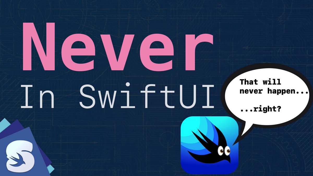 swiftandtips's tweet image. Never in Swift represents something that never returns, but it’s also essential to how SwiftUI builds primitive views and prevents body recursion ✅

Discover its hidden role 👇
youtu.be/RHgRq4_gdk8