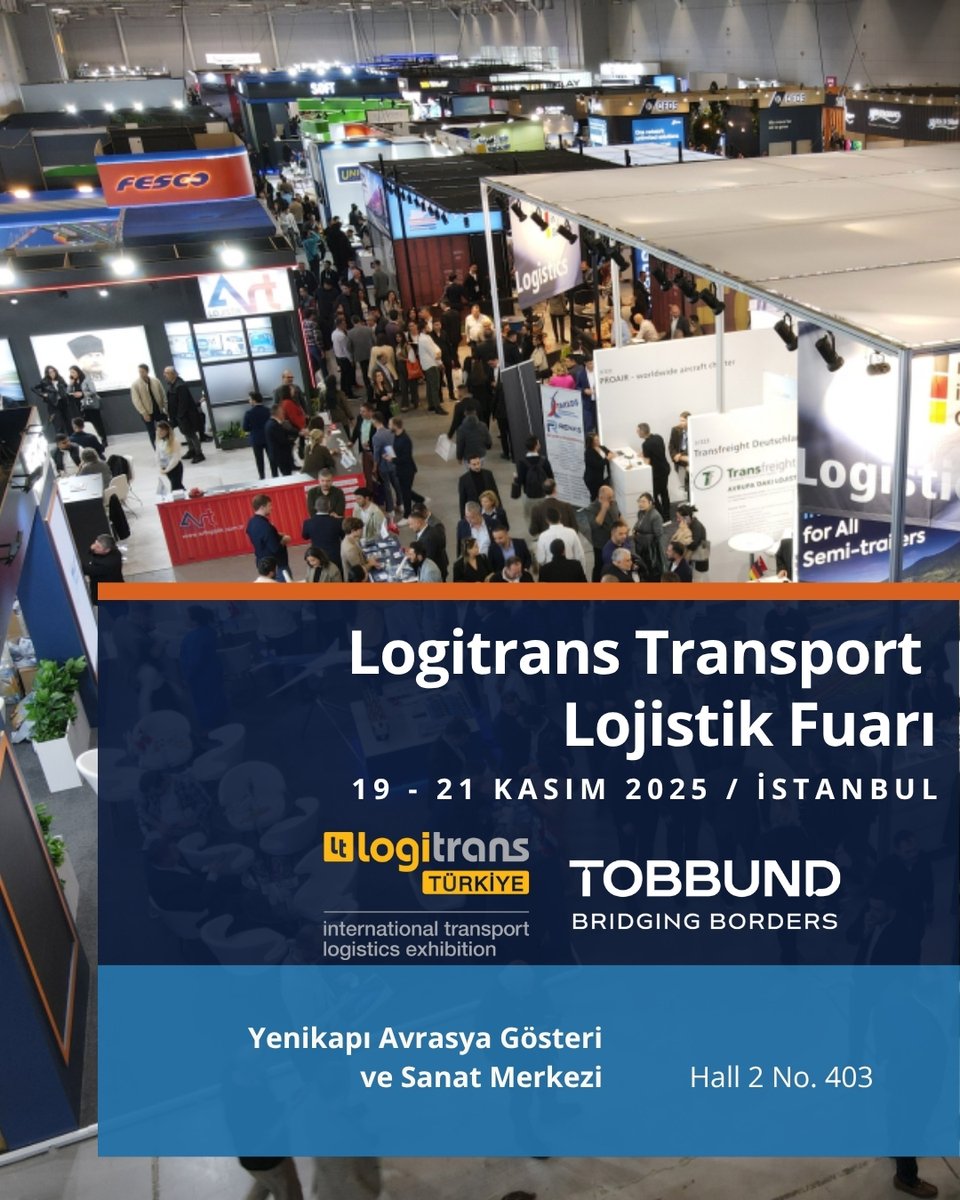 [TR]

🚚 Sıradaki Fuar Logitrans İstanbul!

19–21 Kasım tarihleri arasında düzenlenecek Logitrans Uluslararası Lojistik Fuarı’nda yerimizi alıyoruz! Lojistik ve taşımacılık sektörünün buluşma noktası olan bu önemli organizasyonda, yenilikçi çözümlerimizi ve hizmetlerimizi