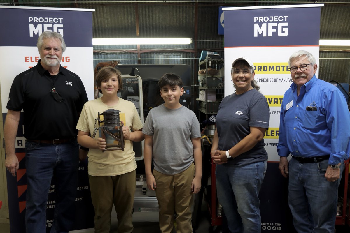 ProjectMfg's tweet image. Alright ladies and gentlemen… make some noise for your Day 2 Youth Welding Challenge winners! 🔥

🥇 The Wing Nut Waters
🥈 Weld Like Boyz
🥉 The Welding Pink Fluffy Unicorns

These kids didn’t  just use their creativity on their projects but with their team names too! 😄💪