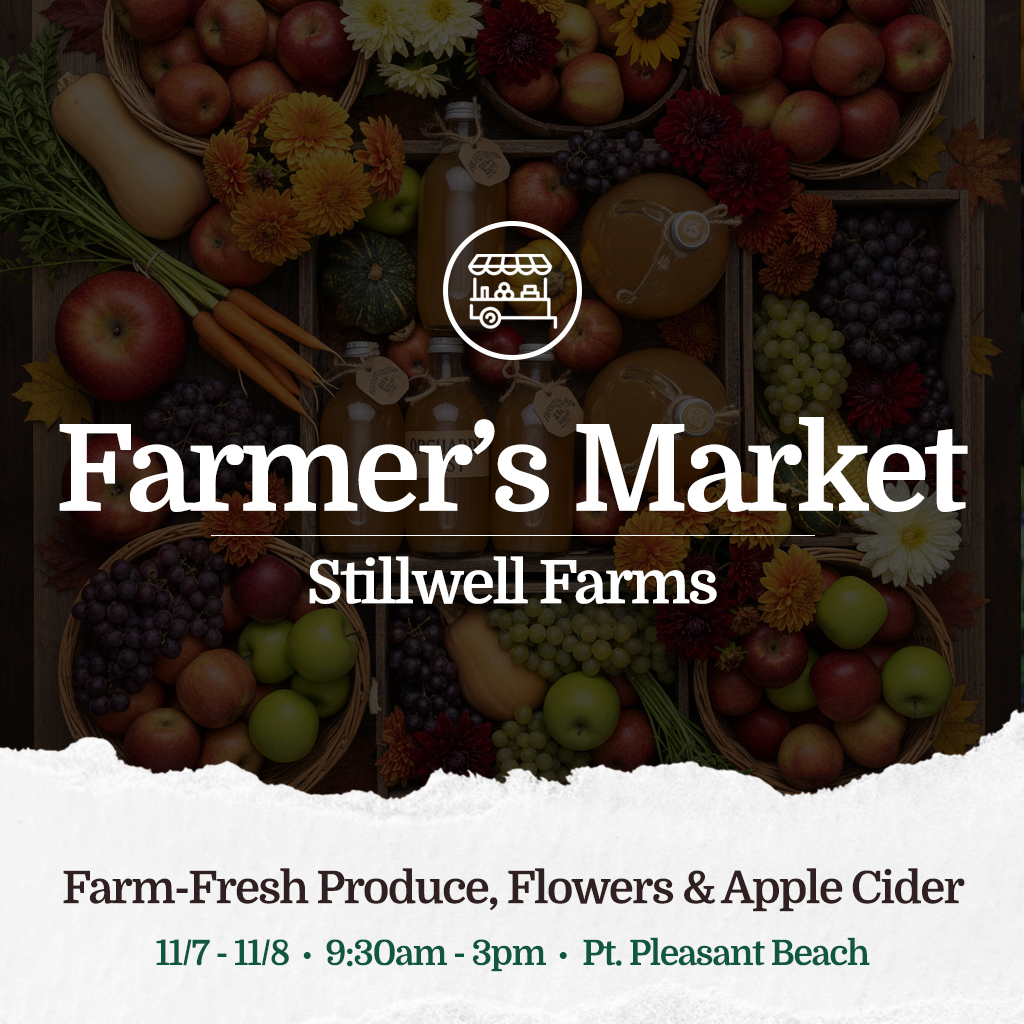 🍂 Join us and Stillwell Farms today and tomorrow (11/7 &amp; 11/8), 9:30am – 3:00pm! Browse beautiful flowers, stock up on fresh produce and apple cider while you shop the season’s best.