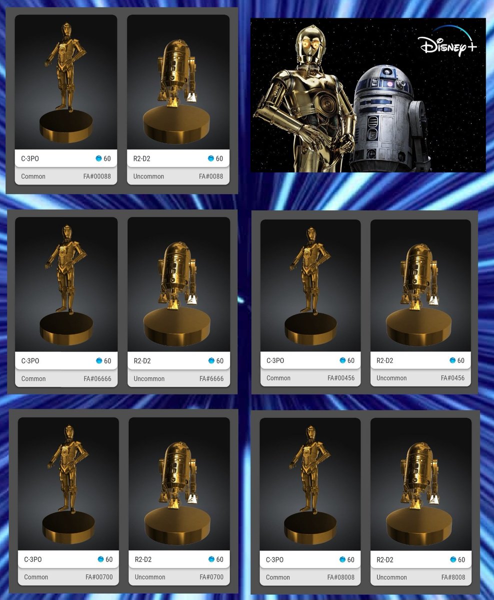 88-456-700-6666-8008
Matching GM Droid Sets 👌
<a href="/veve_official/">VeVe | Digital Collectibles</a> <a href="/starwars/">Star Wars</a> <a href="/Disney/">Disney</a>
#digitalcollectibles #minthunter