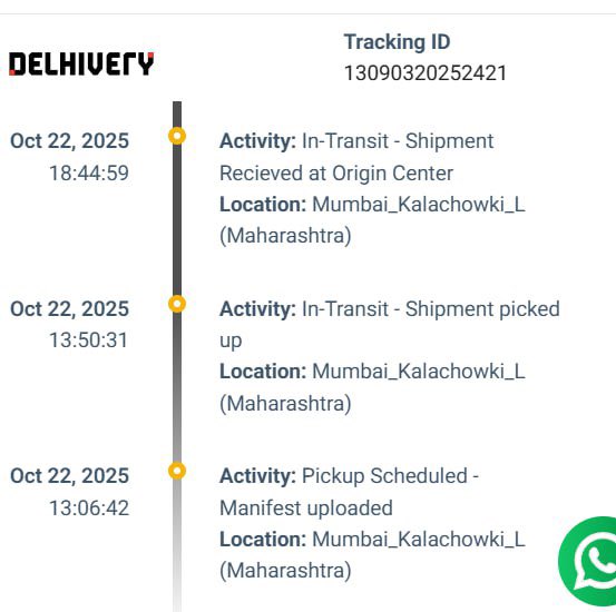 RuhaniTunes's tweet photo. I have shipped a consignment through Delhivery (AWB 13090320252421) from Mumbai to Bharuch. The shipment was picked up on Oct 22. It has been 16 days and the shipment has still not been delivered. @delhivery @help_delhivery https://t.co/7b6JzPQ8VY