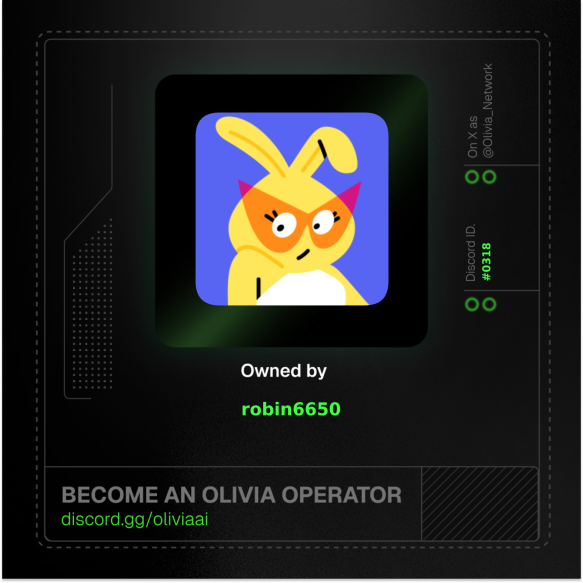 I am now licensed to operate in the AI economy. 

Claimed my Olivia Module, the first mark of real AI operators.

 Excited to build the next internet of agents with <a href="/Olivia_Network/">Olivia Network AI</a>

discord.gg/oliviaai