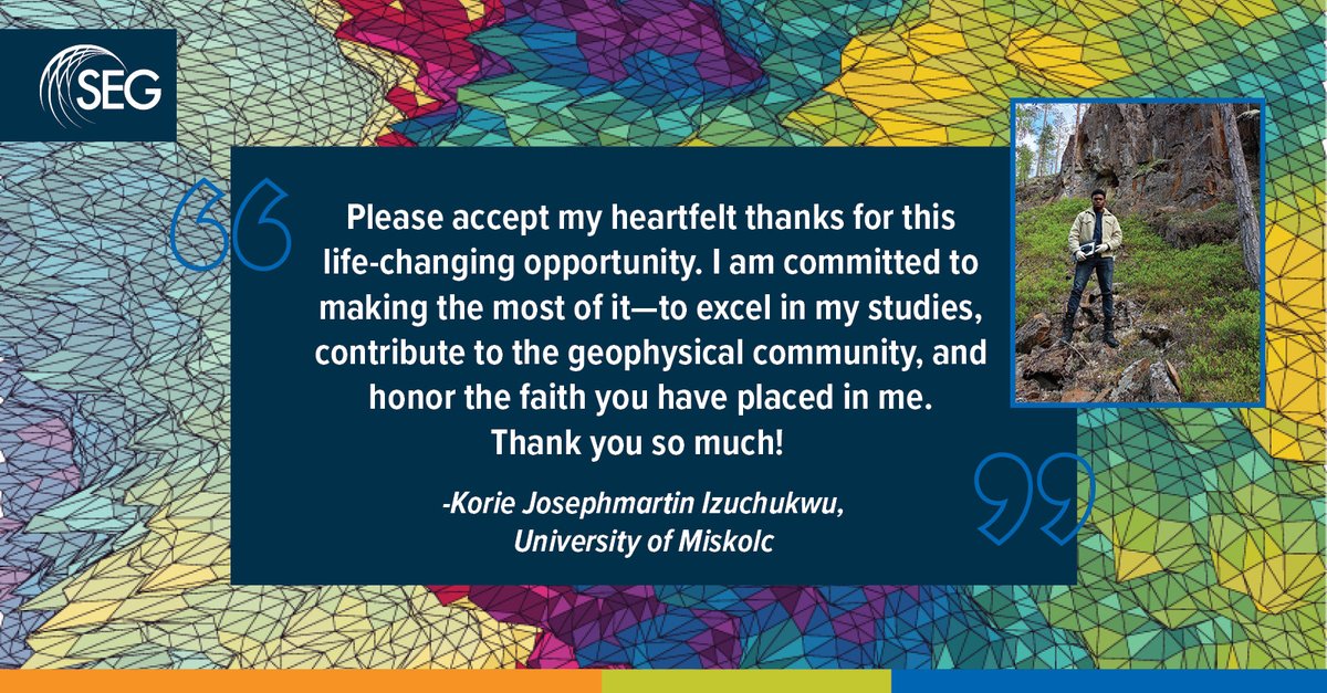 Fuel your future in geophysics!

Applications are now open for SEG Scholarships that support students worldwide in advancing their studies and research in geophysics. Whether you are just starting out or deep into your academic journey, this program helps you explore innovation