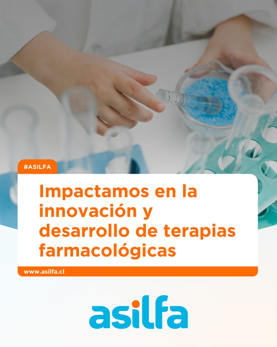 La innovación #farmacéutica no ocurre aislada: requiere #investigación, colaboración y un entorno regulatorio que la impulse.
 
Desde ASILFA articulamos a #laboratorios, academia y autoridades para favorecer su desarrollo.

¡Conoce más en asilfa.cl!