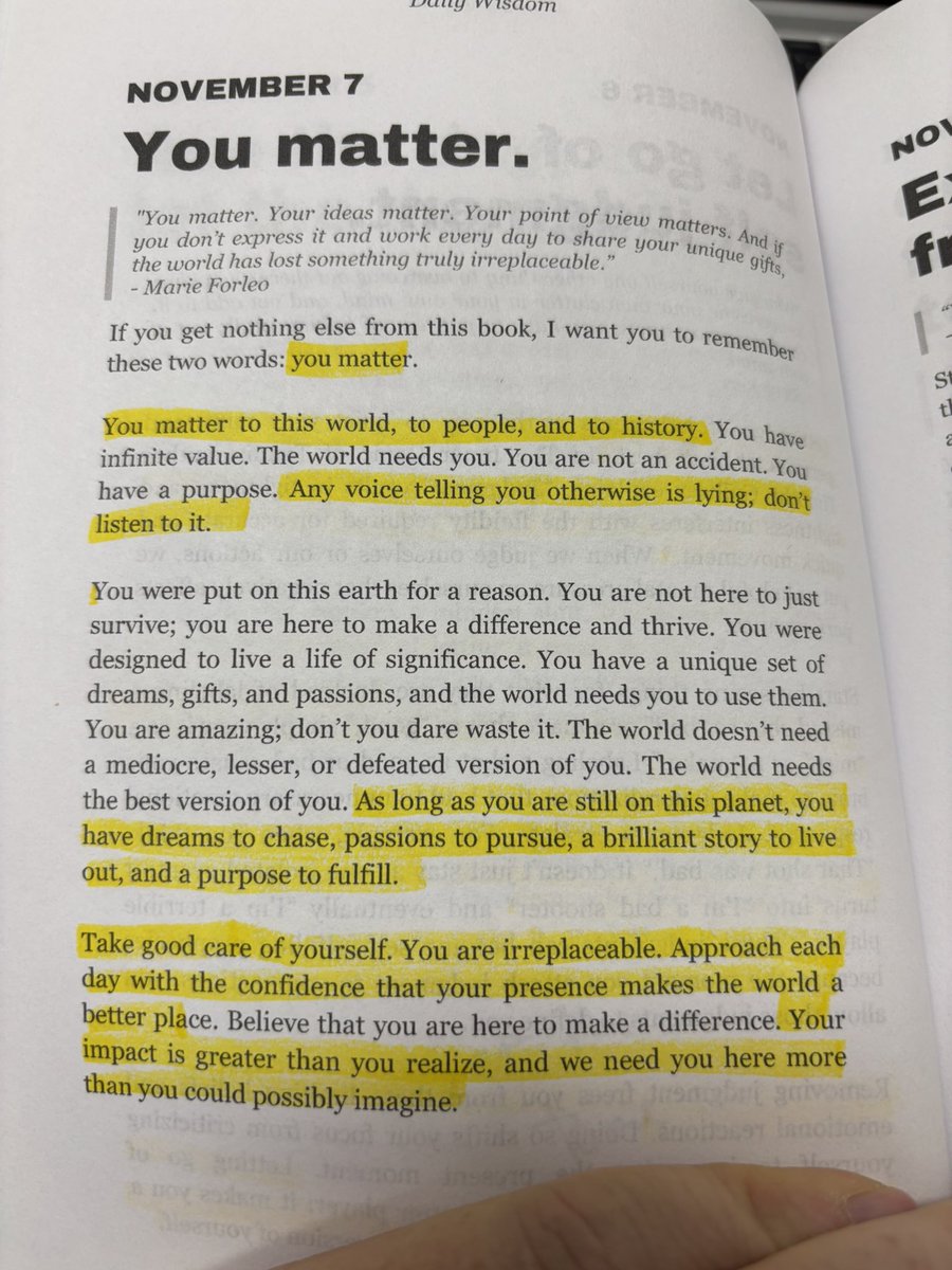 Always remember that YOU MATTER