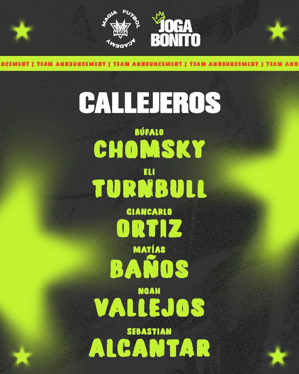 JOGA Bonito | 3 V 3 | Championship Day

Callejeros confirmed and set to compete in the Flamenco division November 16th, 2025 somewhere in Southern California!