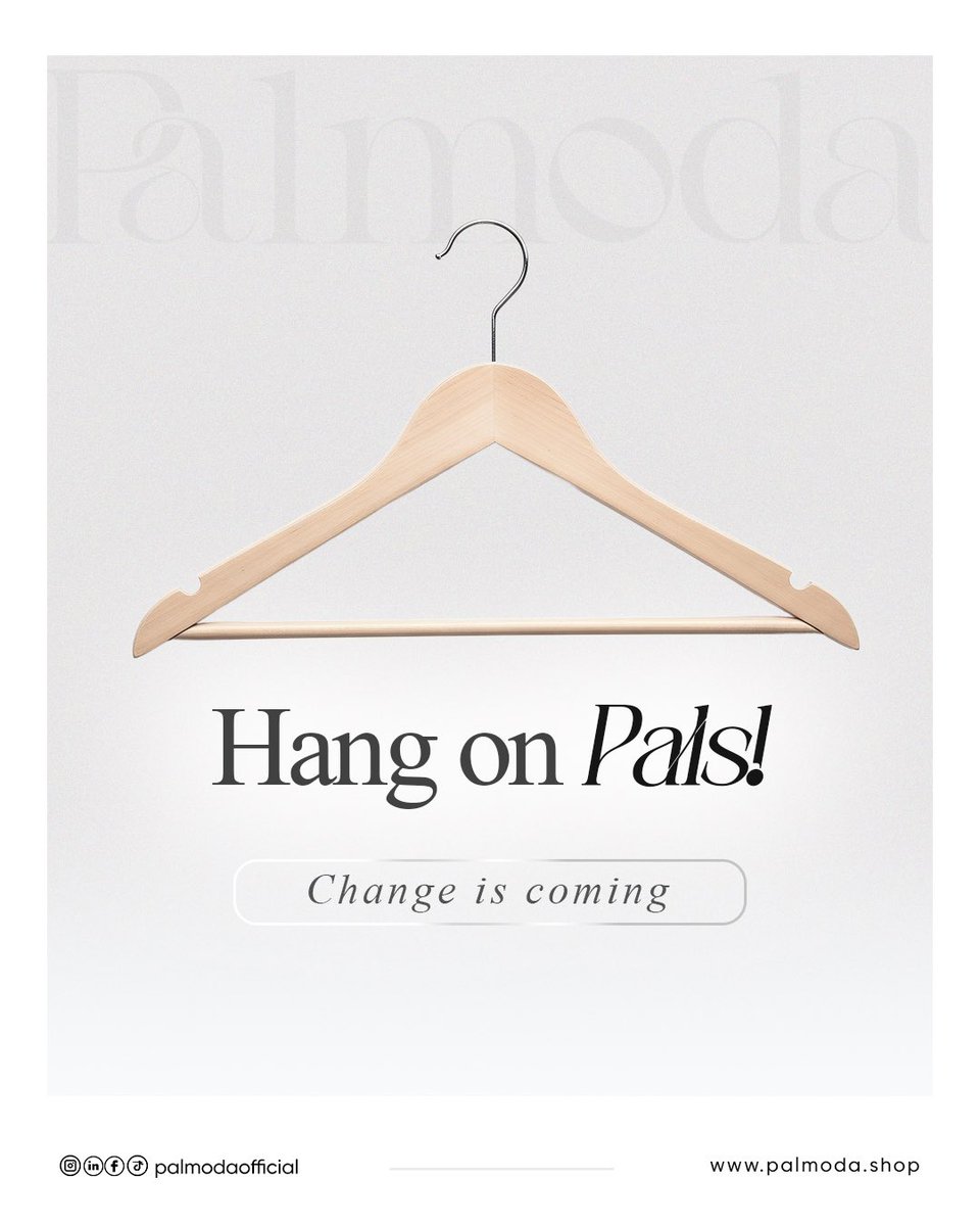 PalmodaShop's tweet image. Something new is hanging in the air 👀
Your wardrobe’s about to get a serious upgrade.

Stay close, Pal — change is coming. ✨

#Palmoda #StyleMadeSimple #YourNewPal