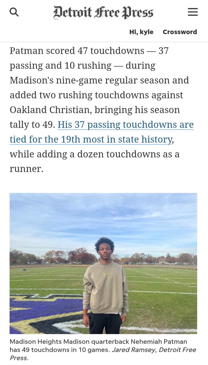 Nehemiah Patman QB1 6,1 180 Ath 2028 tweet media